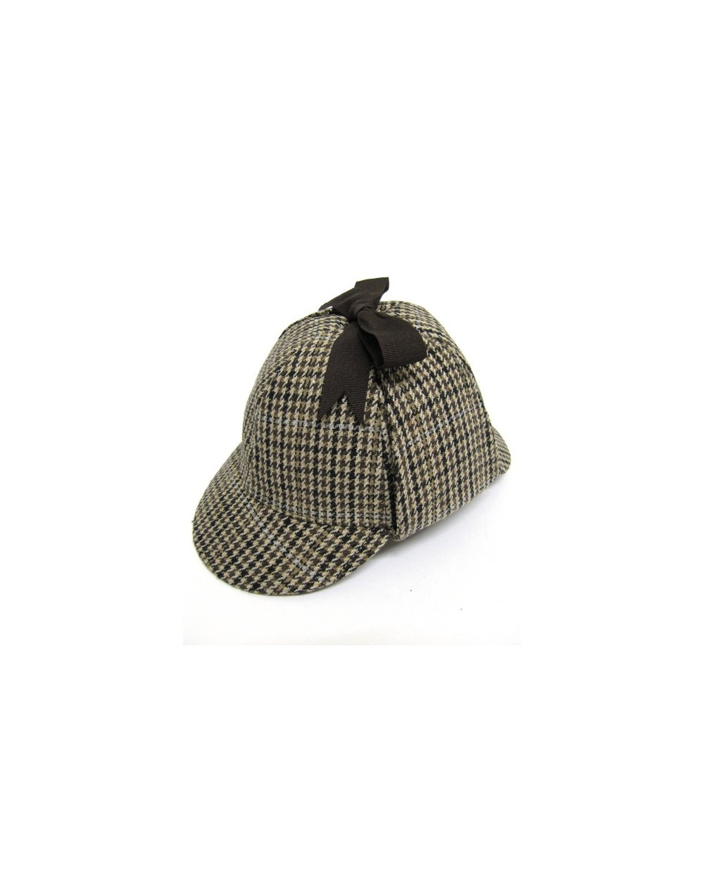 80s Casual Classics Classic Deerstalker Houndstooth Hat Brown