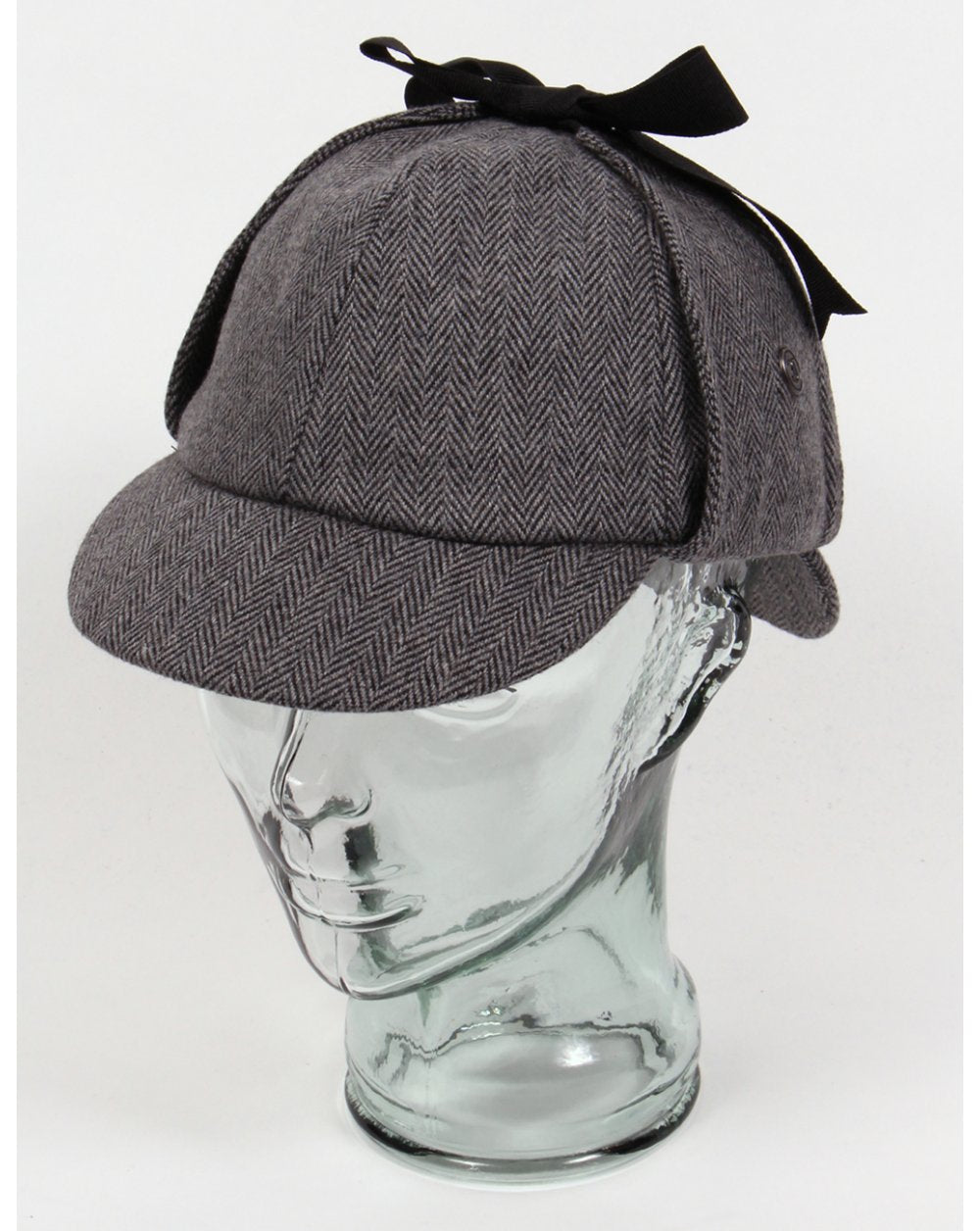 80s Casual Classics Classic Deerstalker Houndstooth Hat Herringbone