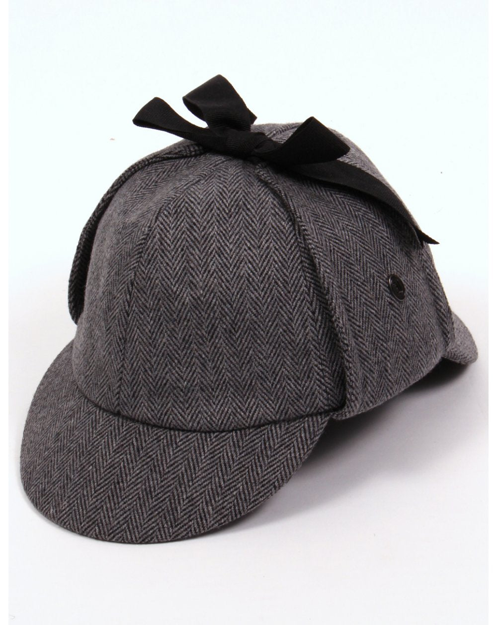 80s Casual Classics Classic Deerstalker Houndstooth Hat Herringbone