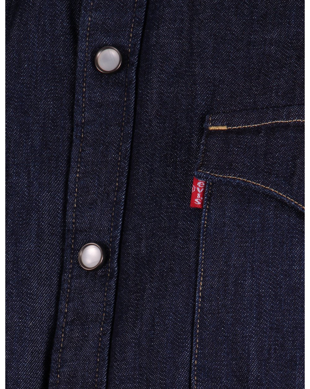 Levis Barstow Western Shirt Dark Denim