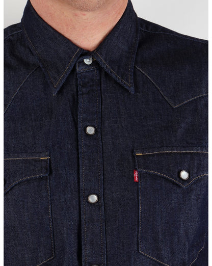 Levis Barstow Western Shirt Dark Denim