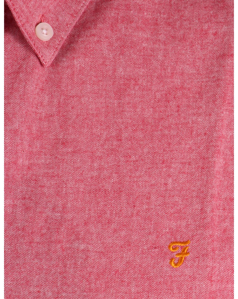 Farah Steen Short Sleeve Shirt Red Marl