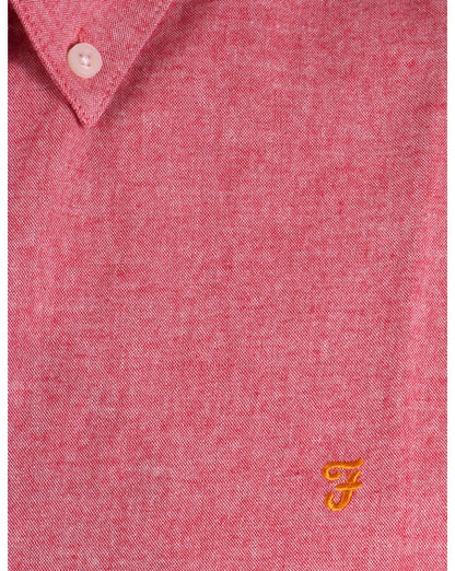 Farah Steen Short Sleeve Shirt Red Marl