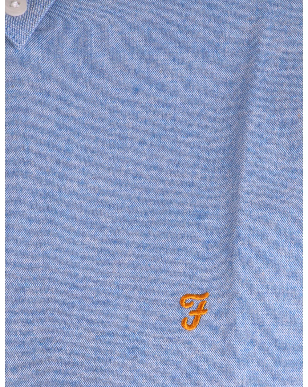 Farah Steen Short Sleeve Shirt Blue Marl