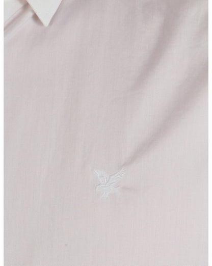 Lyle And Scott Tonal Badge L/s Poplin Shirt White