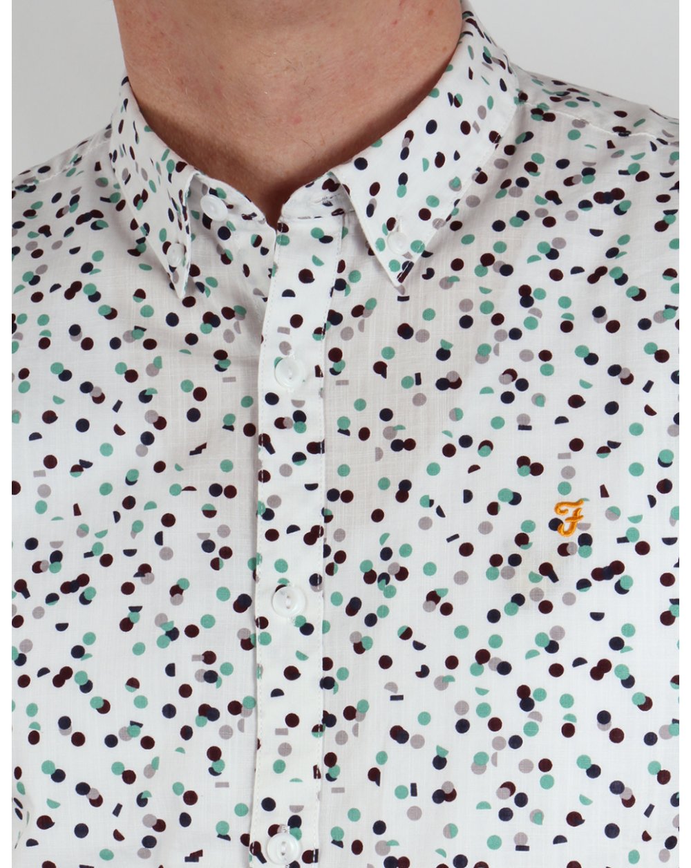 Farah Camble Short Sleeve Shirt Ecru