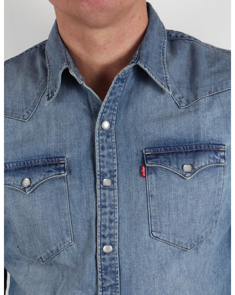 Levis Barstow Western Shirt Red Cast Stone