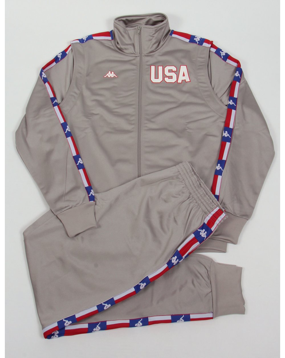 Robe Di Kappa La84 Usa Olympic Full Tracksuit Silver Grey