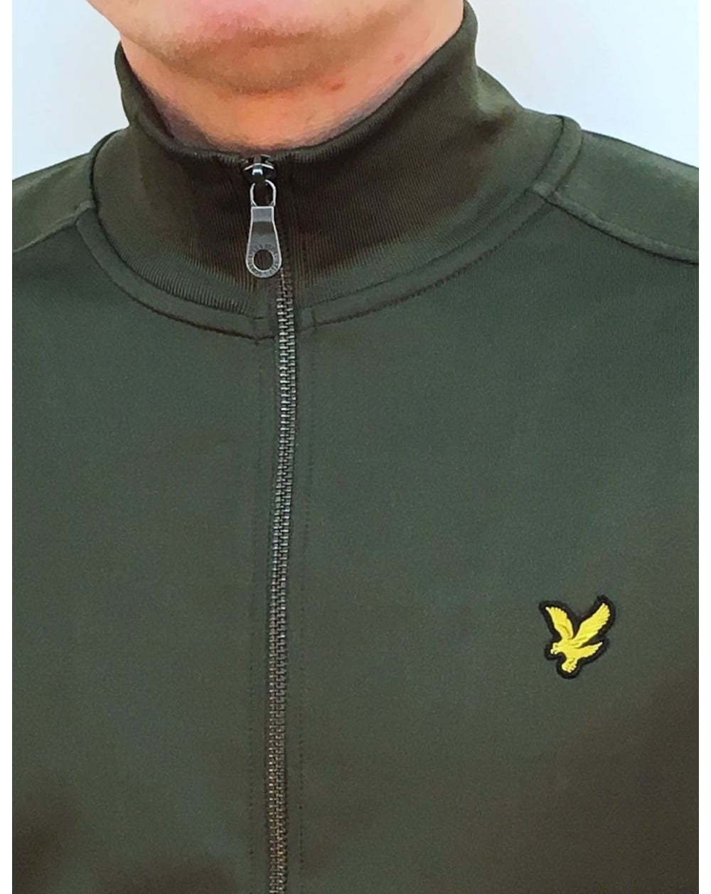 Lyle And Scott Tricot Track Jacket Dark Sage