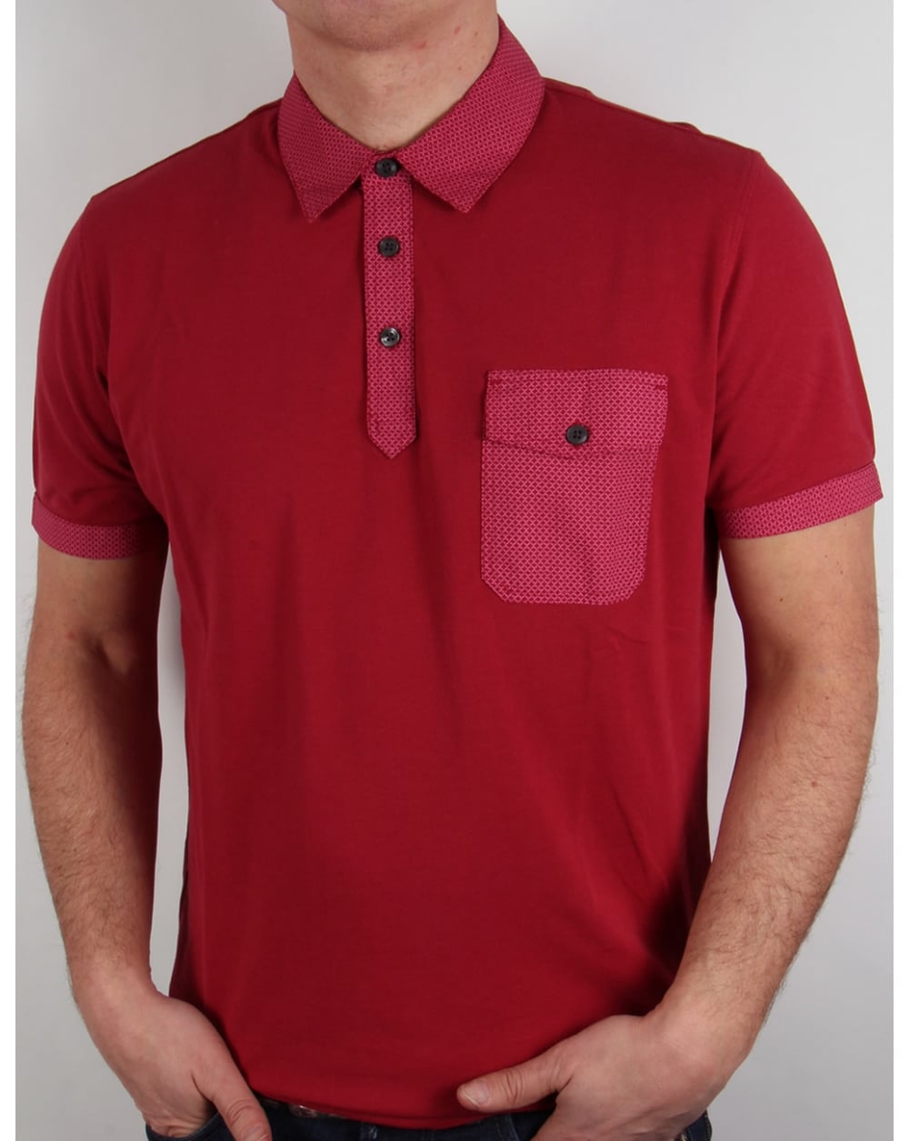 Pretty Green Springfield Polo Shirt Red