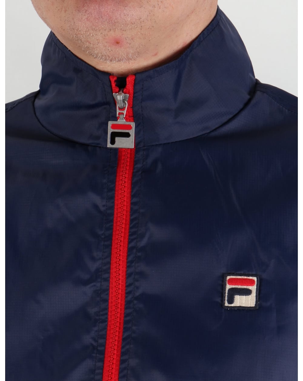 Fila Vintage Funnel Rain Jacket Navy