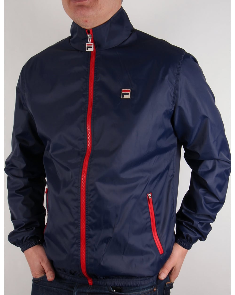Fila Vintage Funnel Rain Jacket Navy