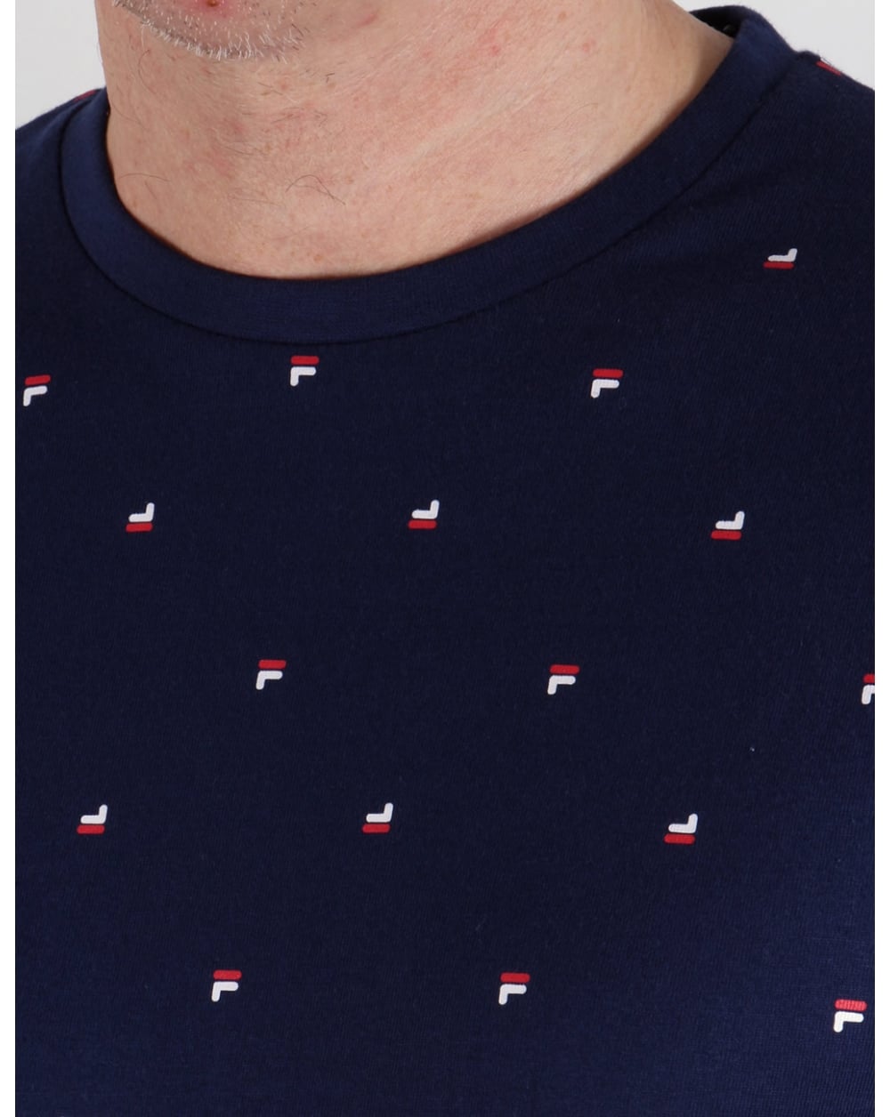 Fila Vintage Multi logo T-shirt Navy
