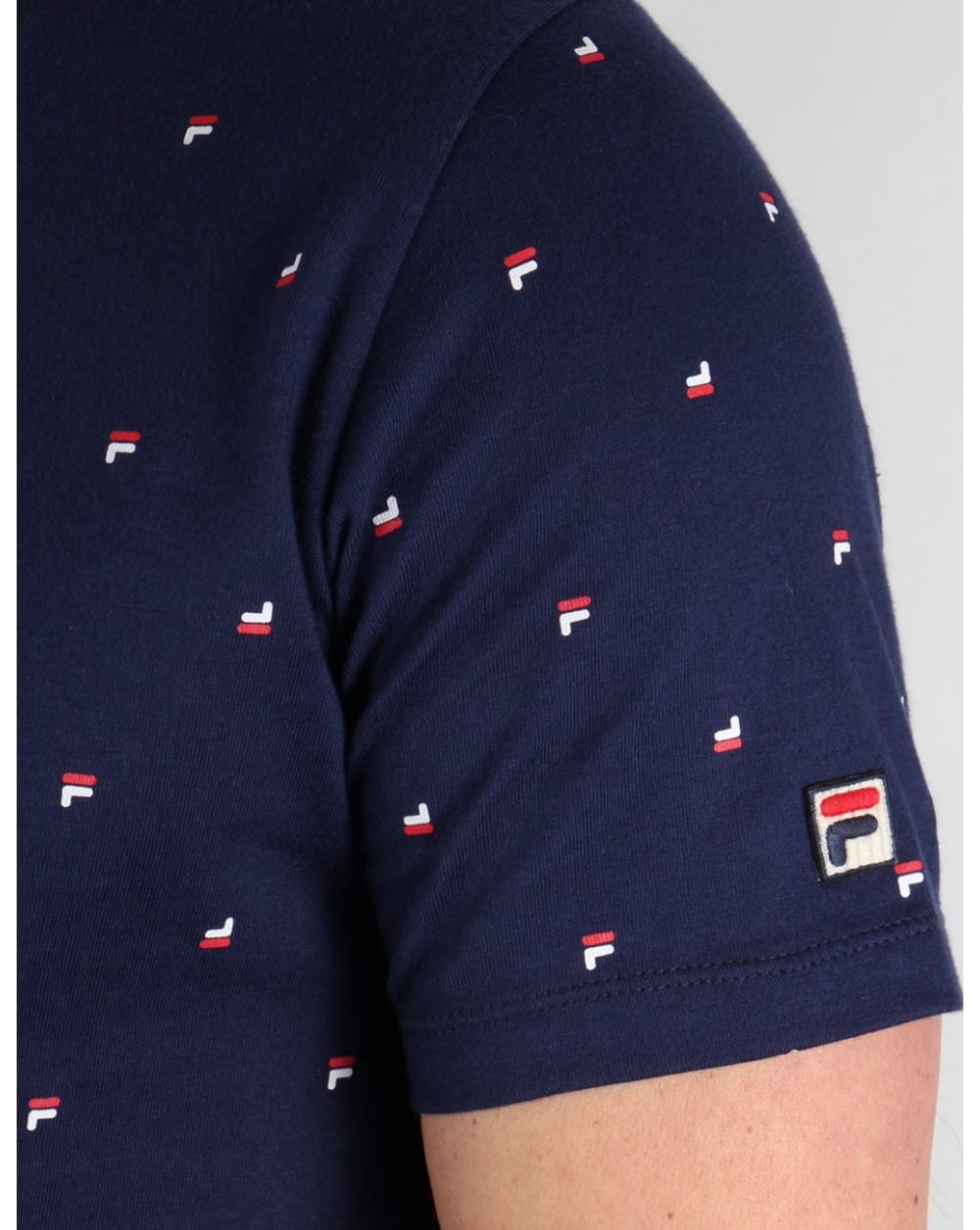 Fila Vintage Multi logo T-shirt Navy