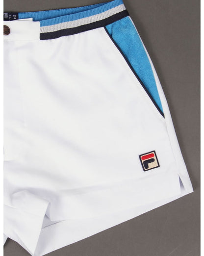 Fila Vintage Mk2 Settanta Shorts White/ocean Blue/navy