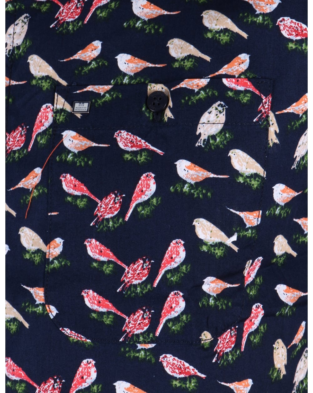 Weekend Offender Nash Printed Shirt Navy