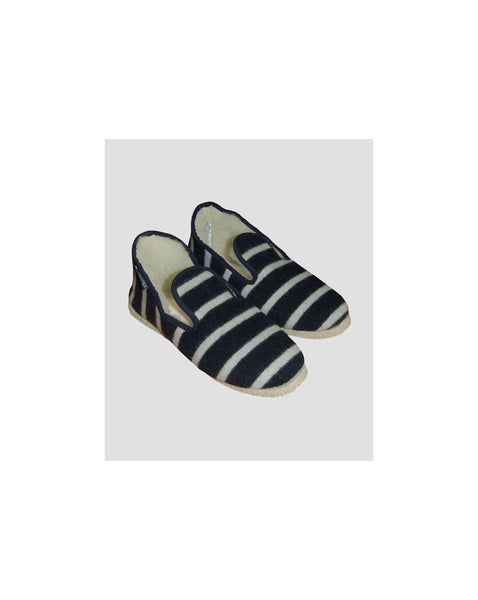 Armor-lux Wool Slippers Navy/ecru