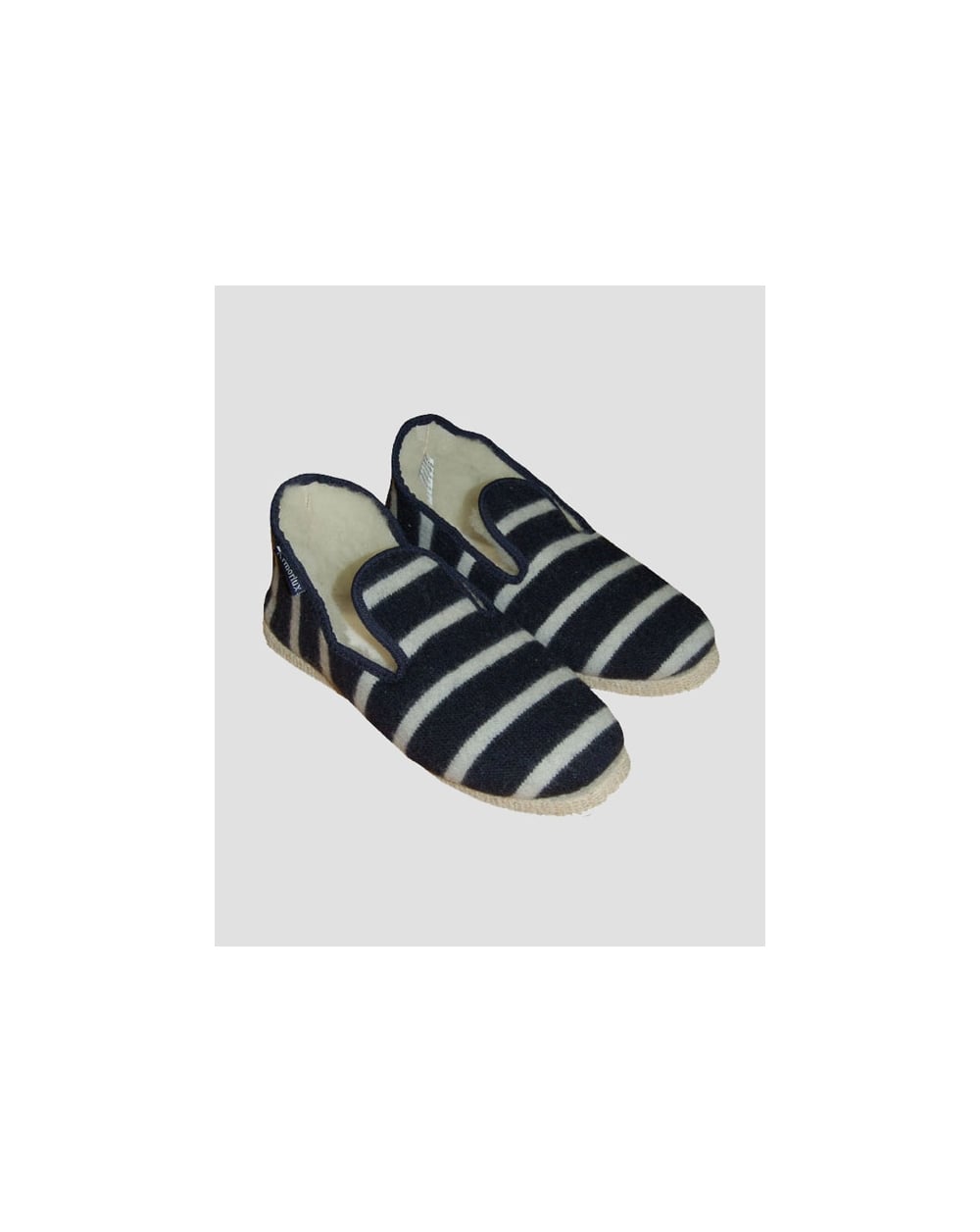 Armor-lux Wool Slippers Navy/ecru