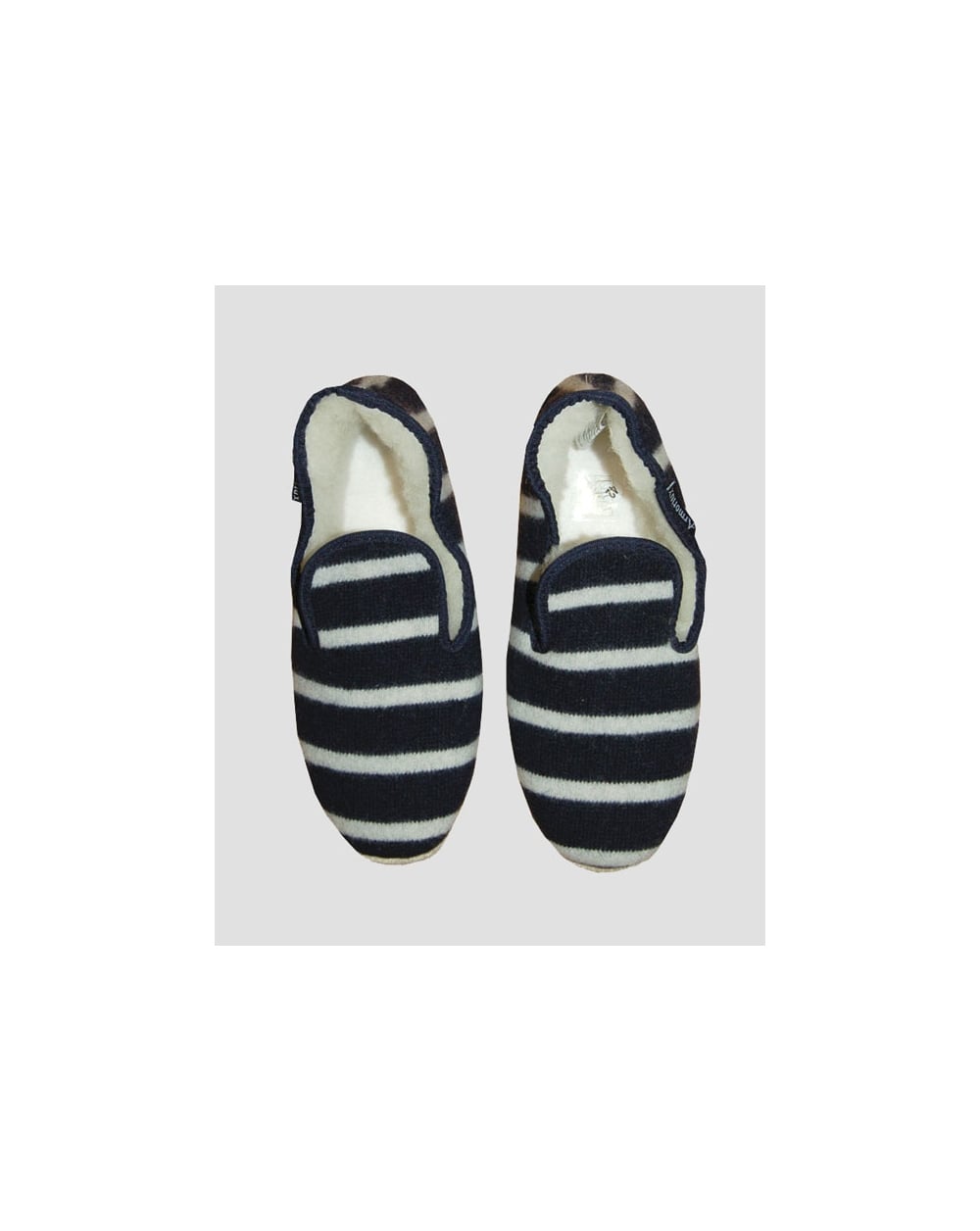 Armor-lux Wool Slippers Navy/ecru
