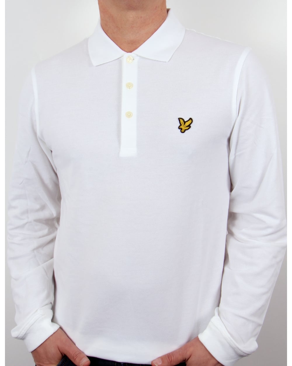 Lyle And Scott Long Sleeve Polo Shirt White