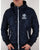 Franklin And Marshall Uni Zip Hooded Jacket Navy