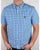 Lyle And Scott Short Sleeve Gingham Check Shirt Deep Cobalt