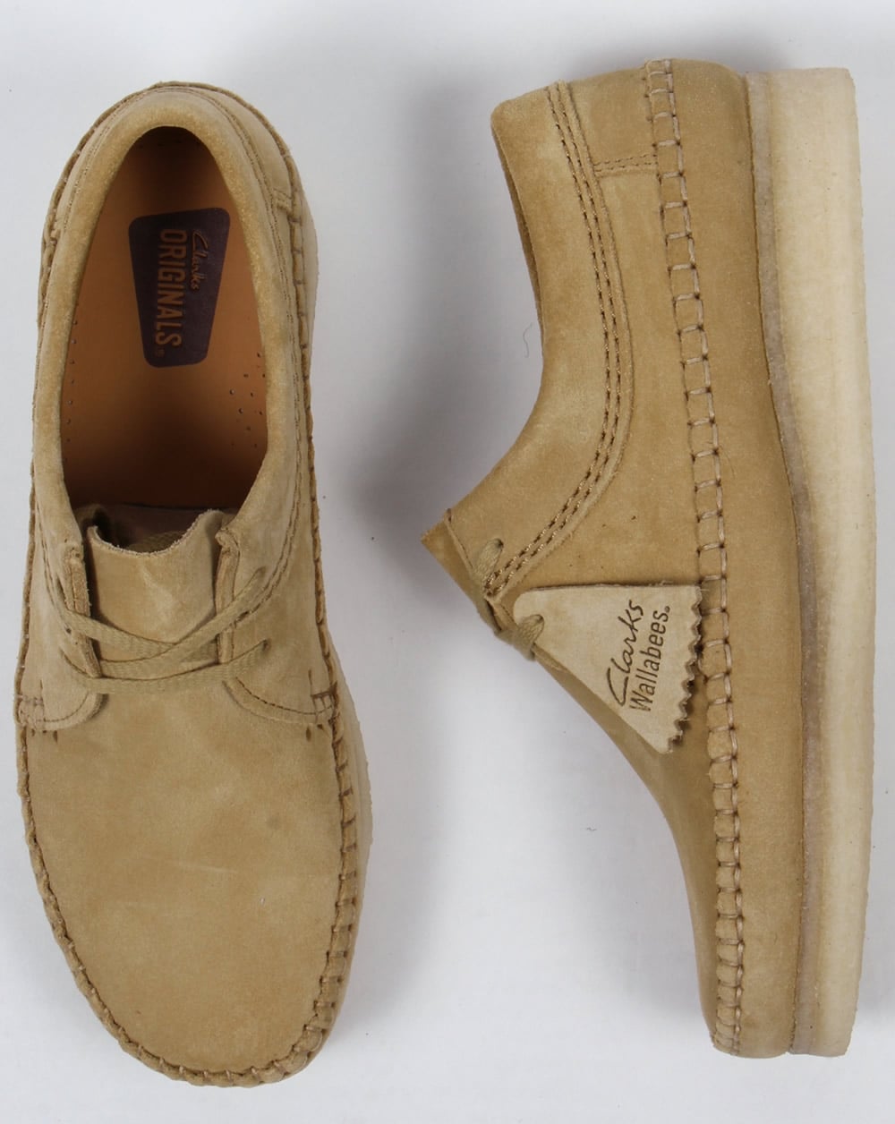 Clarks Originals Weaver Suede Shoes Maple