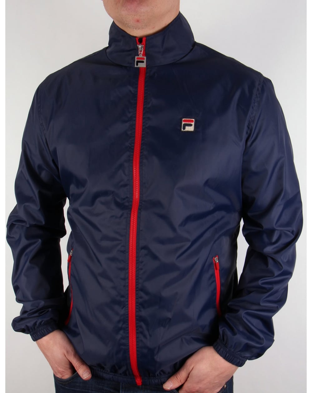 Fila Vintage Funnel Rain Jacket Navy