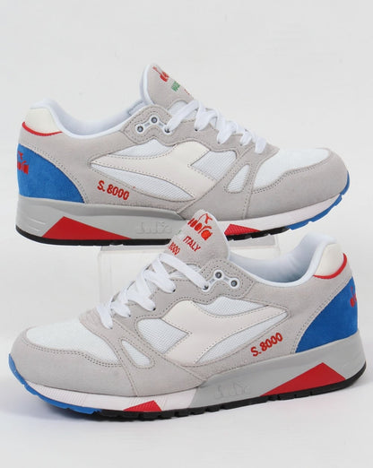 Diadora S8000 Premium Italy Trainers White/Micro Blue