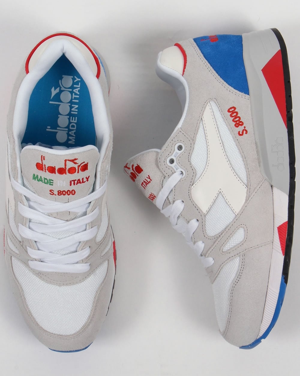 Diadora S8000 Premium Italy Trainers White/Micro Blue