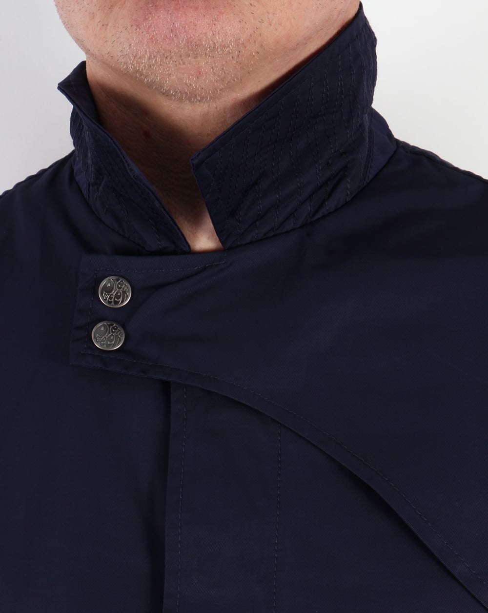 Pretty Green Mayfair Trench Coat Navy