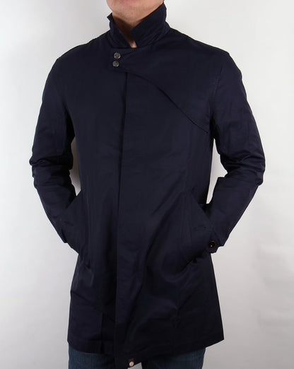 Pretty Green Mayfair Trench Coat Navy