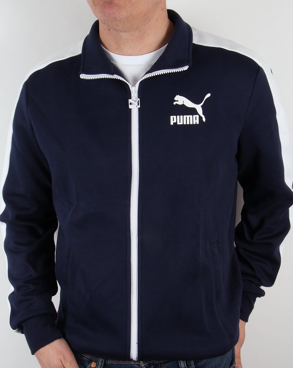 Puma T7 Track Top Navy/white