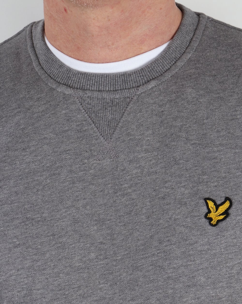 Lyle And Scott Crew Neck Sweatshirt Mid Grey Marl