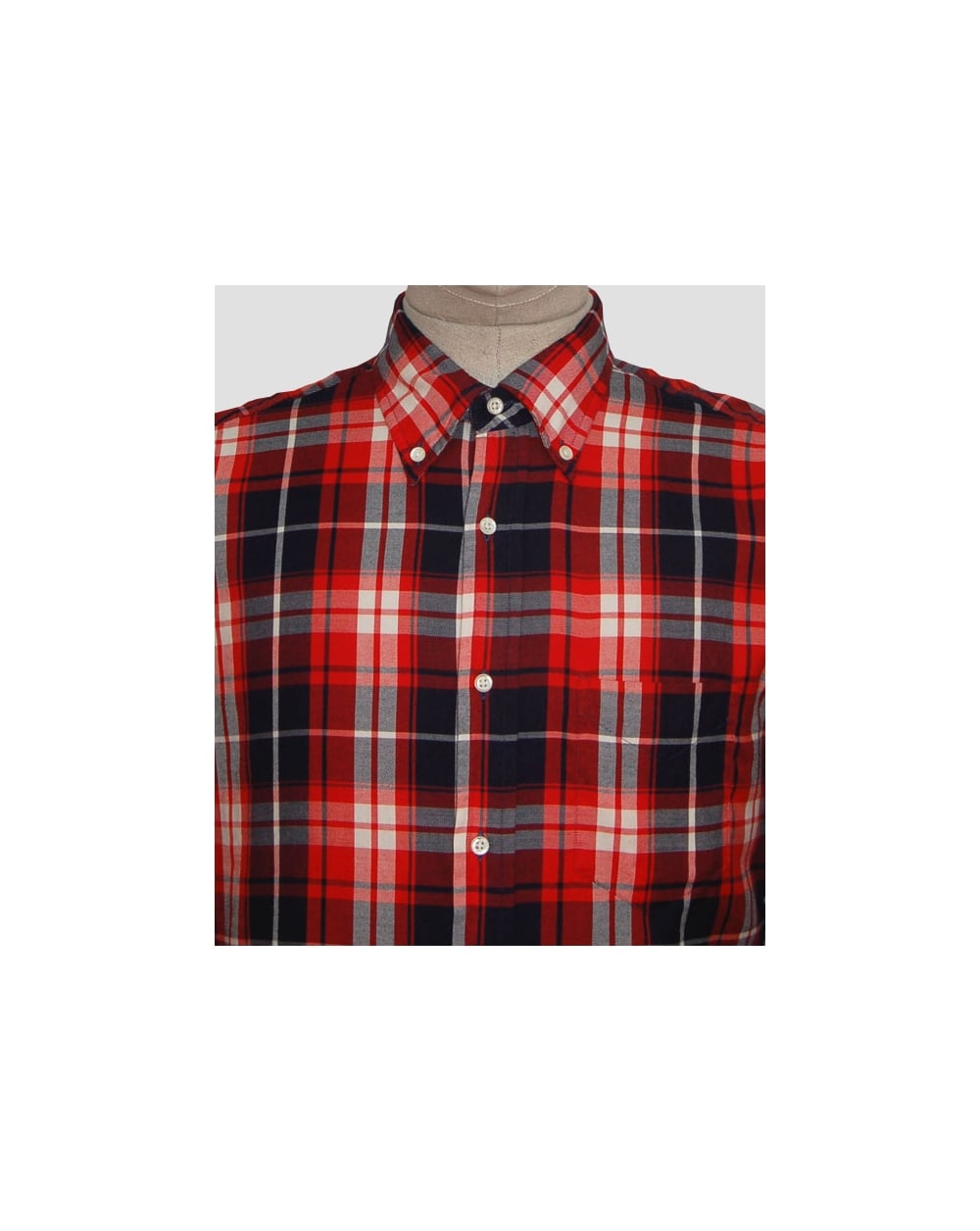 Gant Rugger Windblown Twill Check Shirt Red
