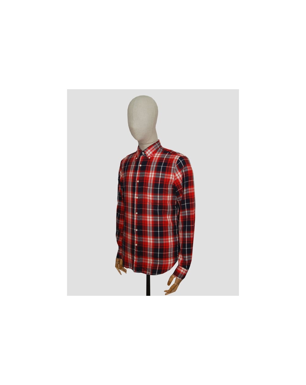 Gant Rugger Windblown Twill Check Shirt Red