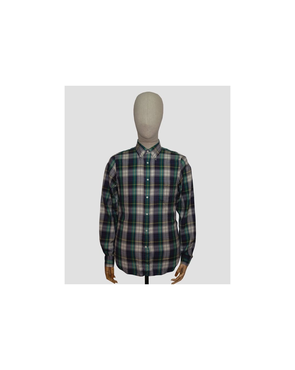 Gant Rugger Windblown Twill Check Shirt Dragon Blue