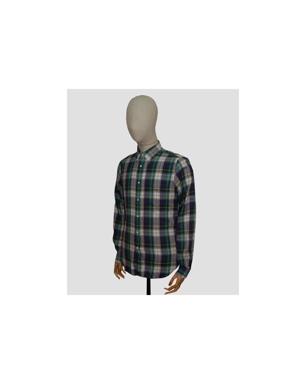 Gant Rugger Windblown Twill Check Shirt Dragon Blue