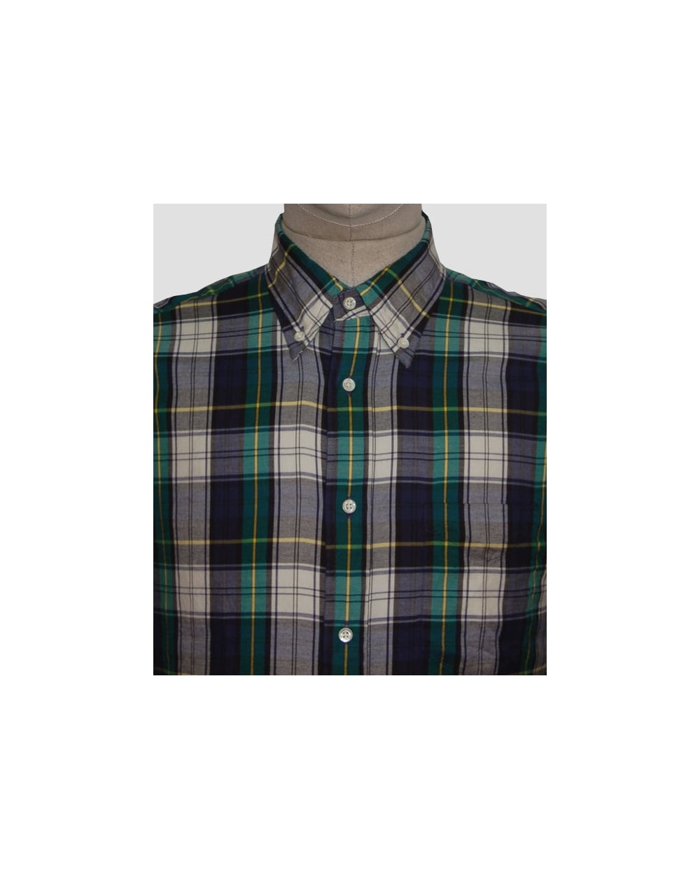 Gant Rugger Windblown Twill Check Shirt Dragon Blue