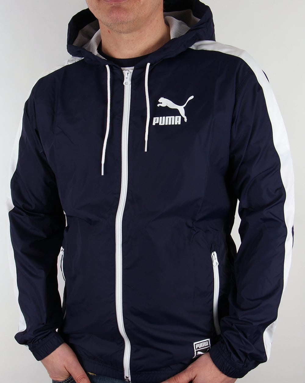 Puma T7 Windbreaker Jacket Navy/White
