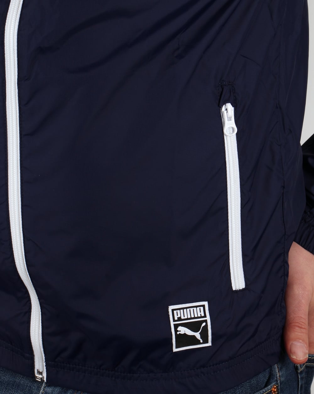 Puma T7 Windbreaker Jacket Navy/White