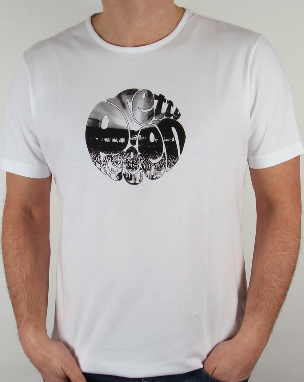 Pretty Green Crowd Logo T-shirt White