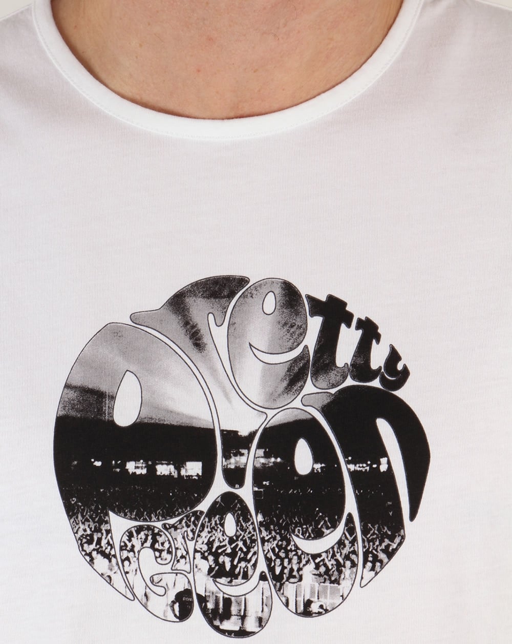 Pretty Green Crowd Logo T-shirt White