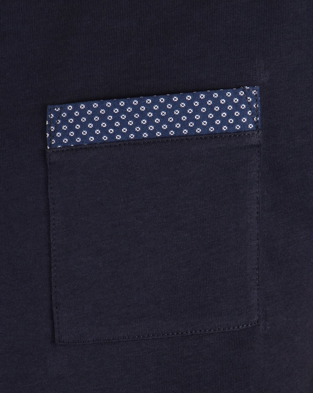 Pretty Green Bankhall Grandad Collar T-shirt Navy