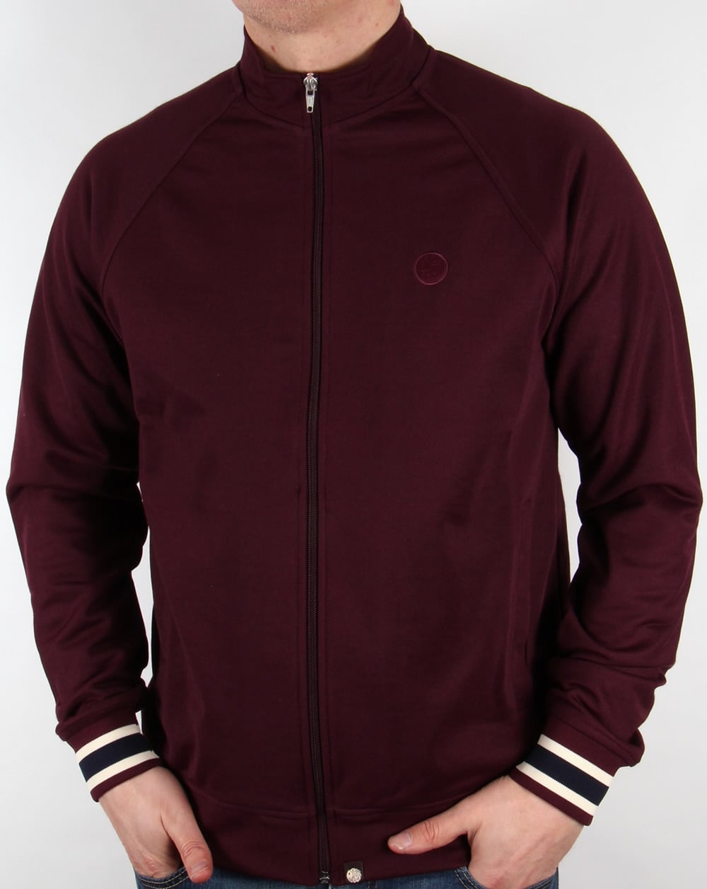 Pretty Green Forston Track Top Burgundy