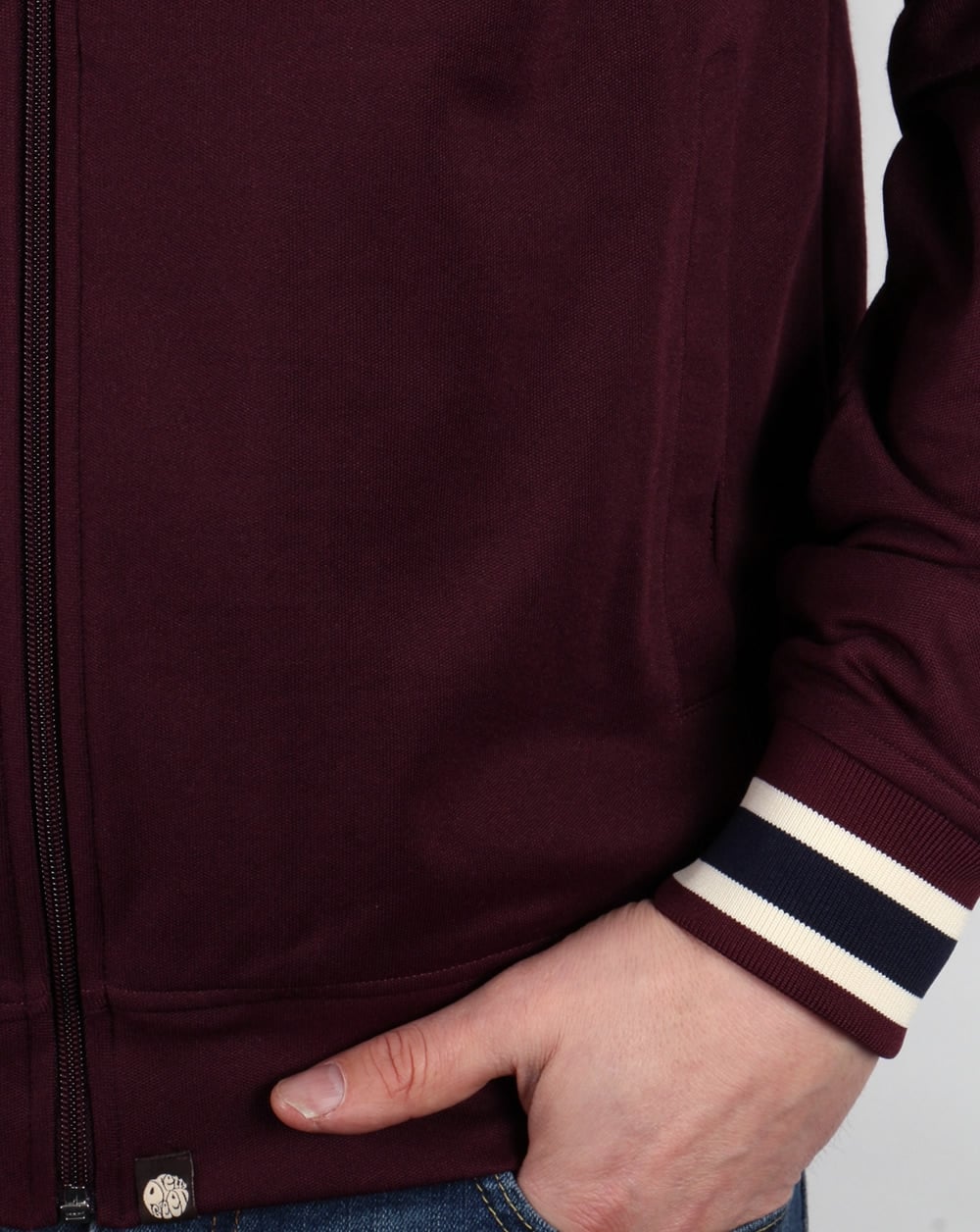 Pretty Green Forston Track Top Burgundy