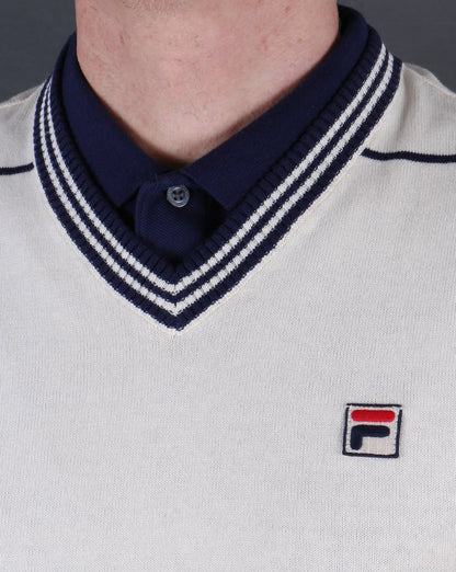Fila Vintage Voyago Tank Top Gardenia/navy