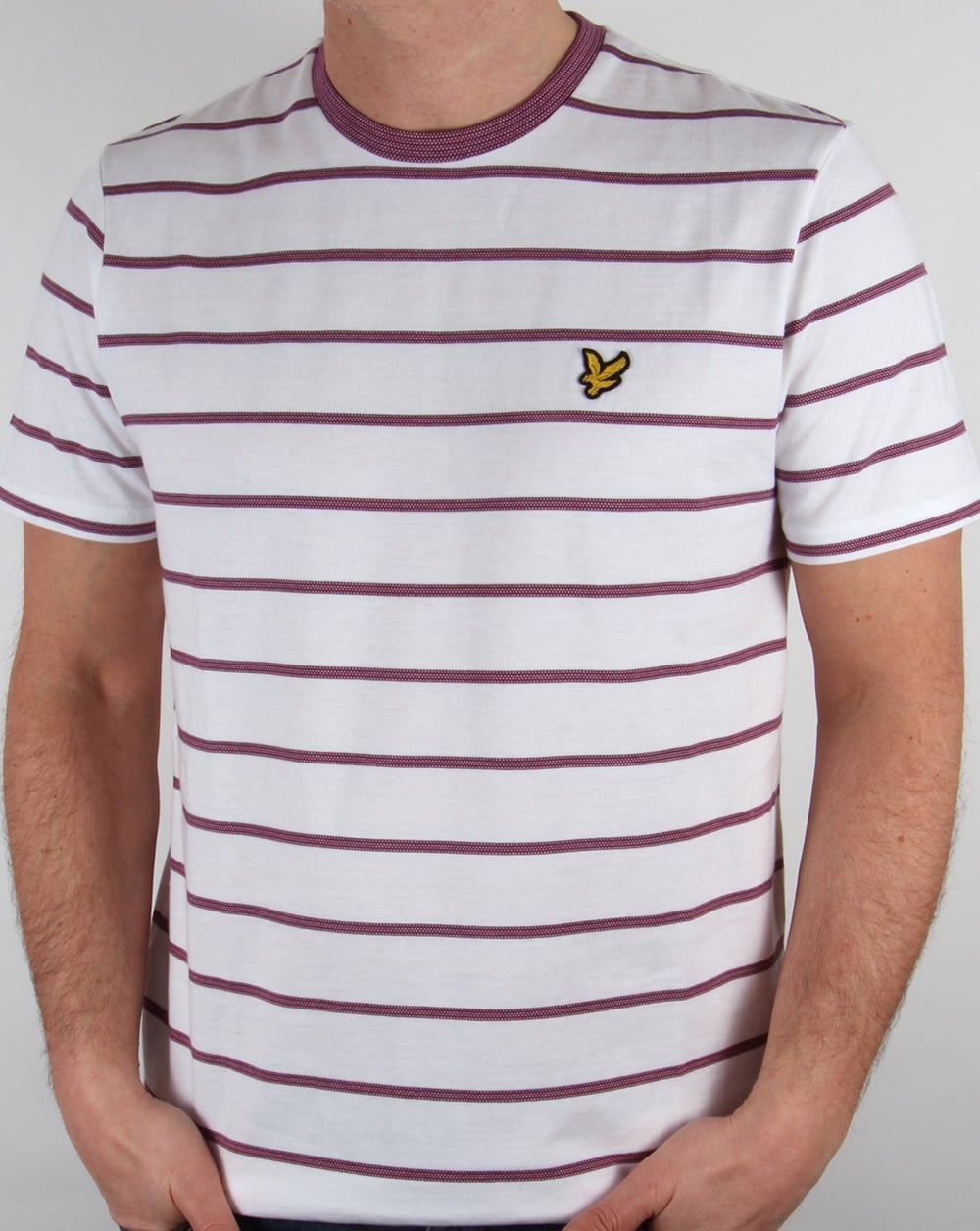 Lyle And Scott Birdseye Stripe T-shirt White