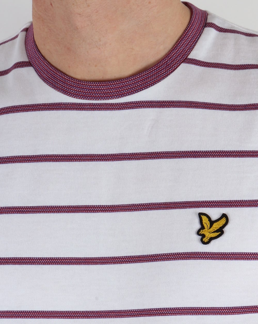 Lyle And Scott Birdseye Stripe T-shirt White
