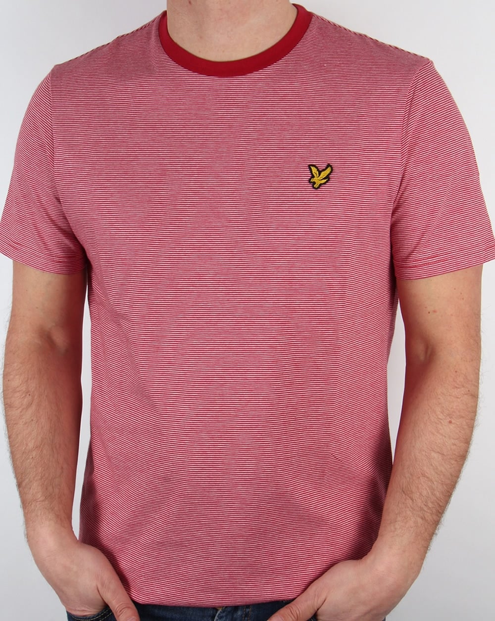 Lyle And Scott Fine Stripe T-shirt Ruby